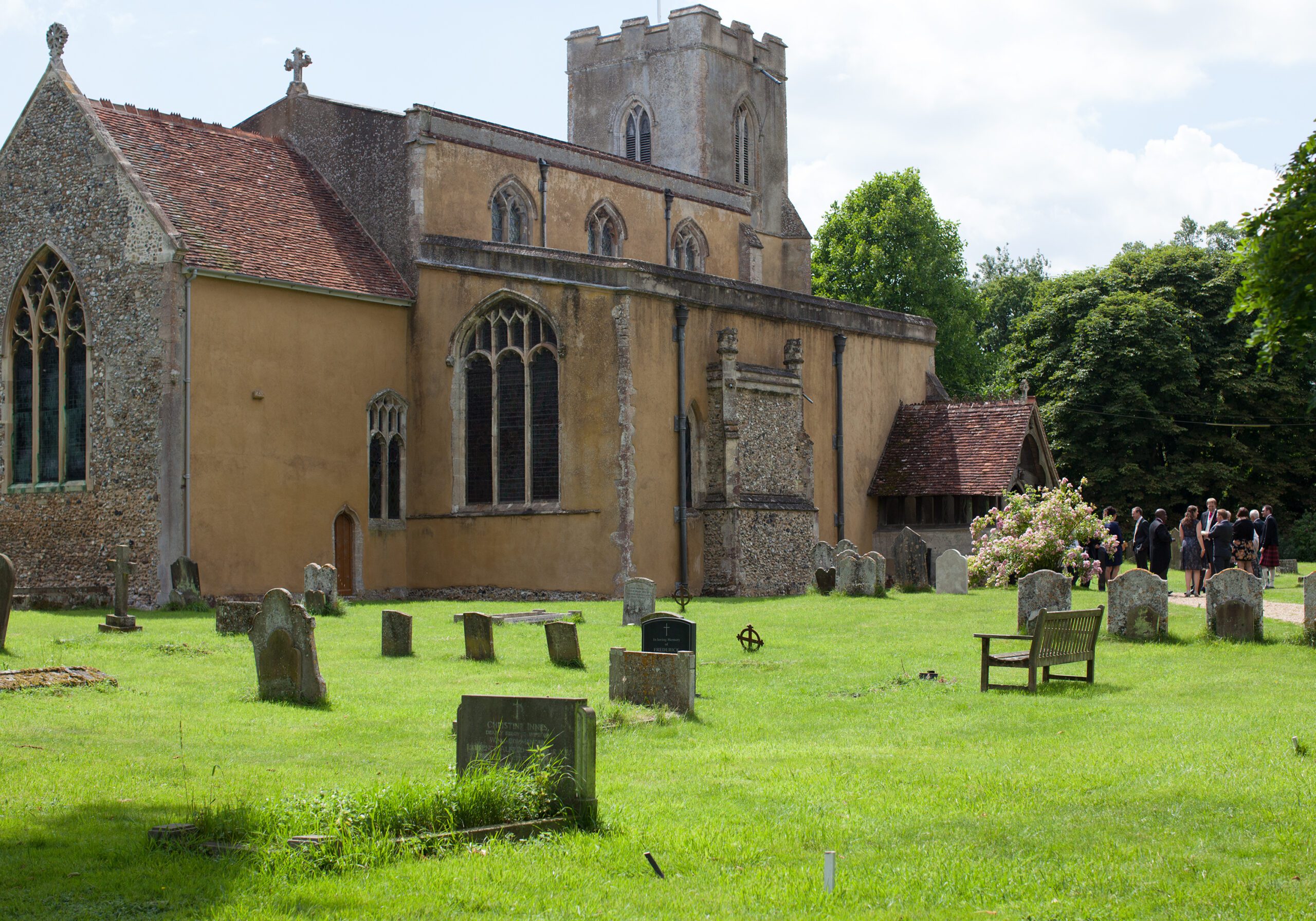 The sun on the old church - Yorkshire wedding photographer