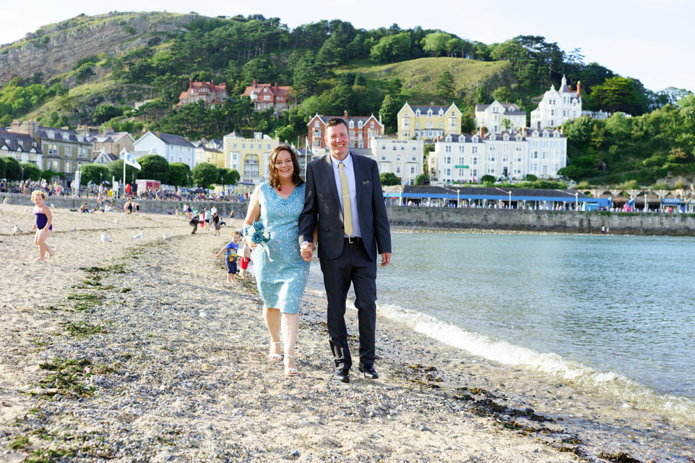 Couple photo on the beach - dedicated West Yorkshire wedding photographer