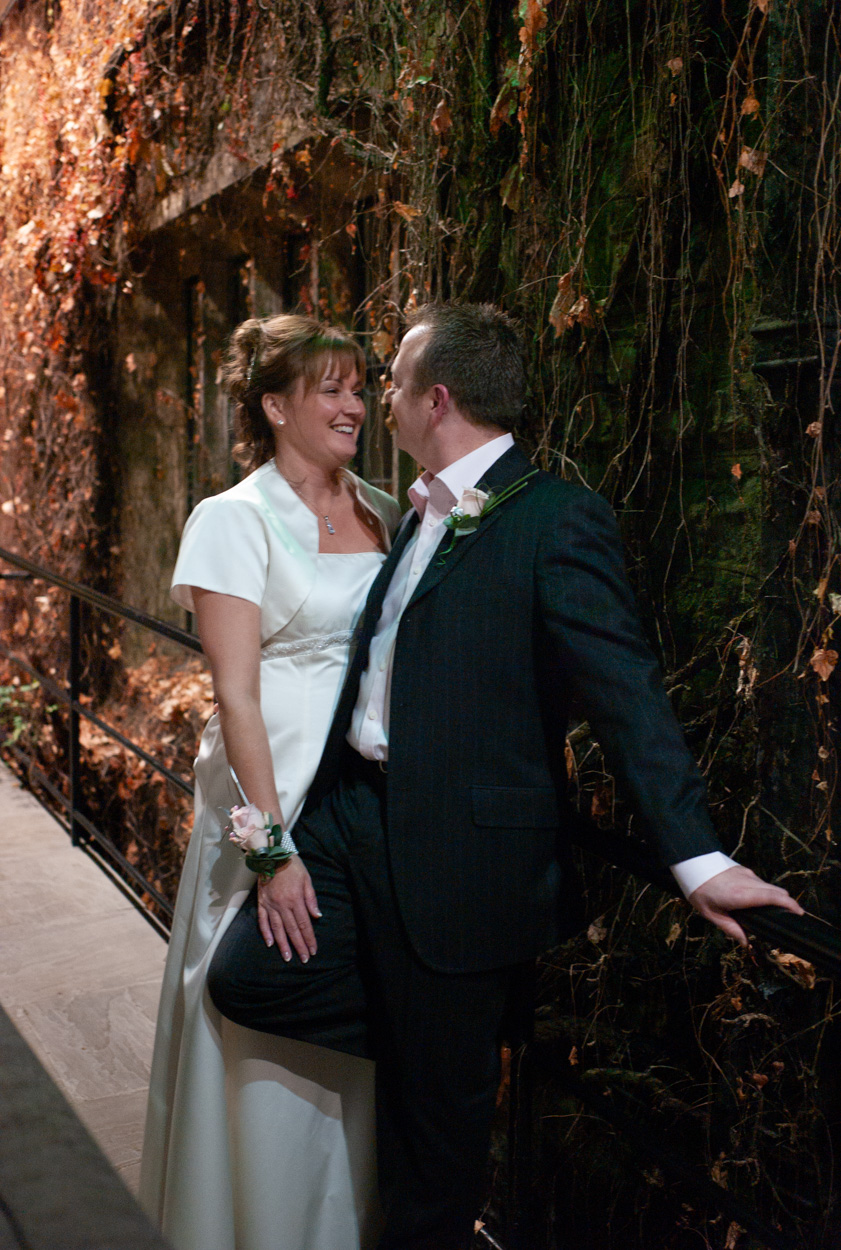 Cheeky colour portrait of the couple