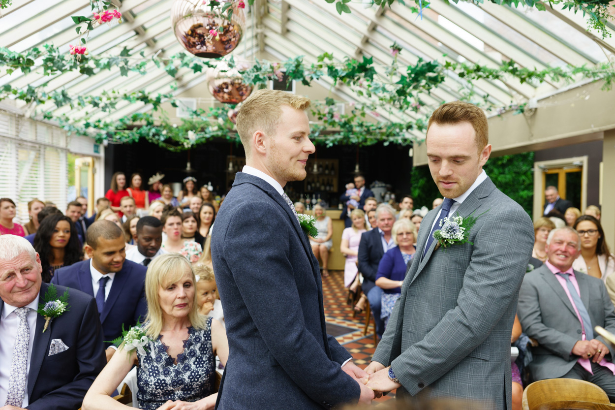 Wedding ceremony commences - the vows