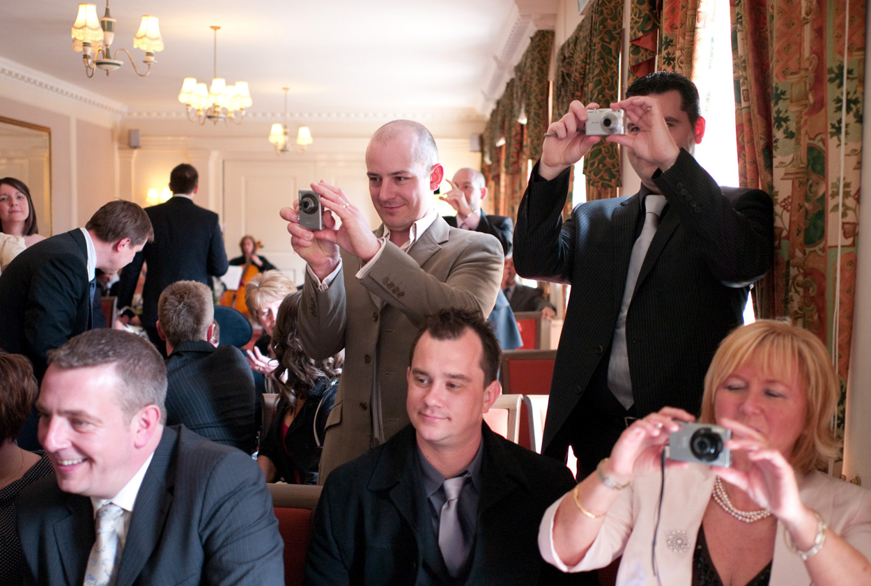 Married couple photos time during the wedding ceremony at Hoyle Court, Baildon