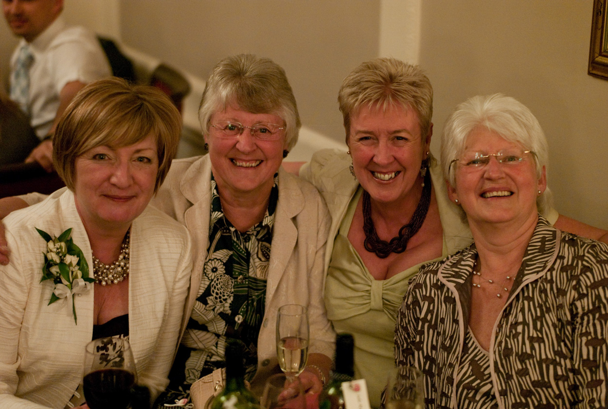 Evening guests pose together