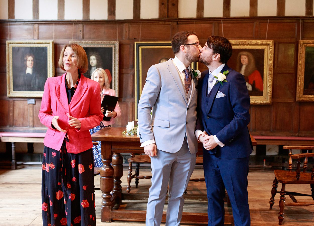First kiss at Merchant Adventurers Hall