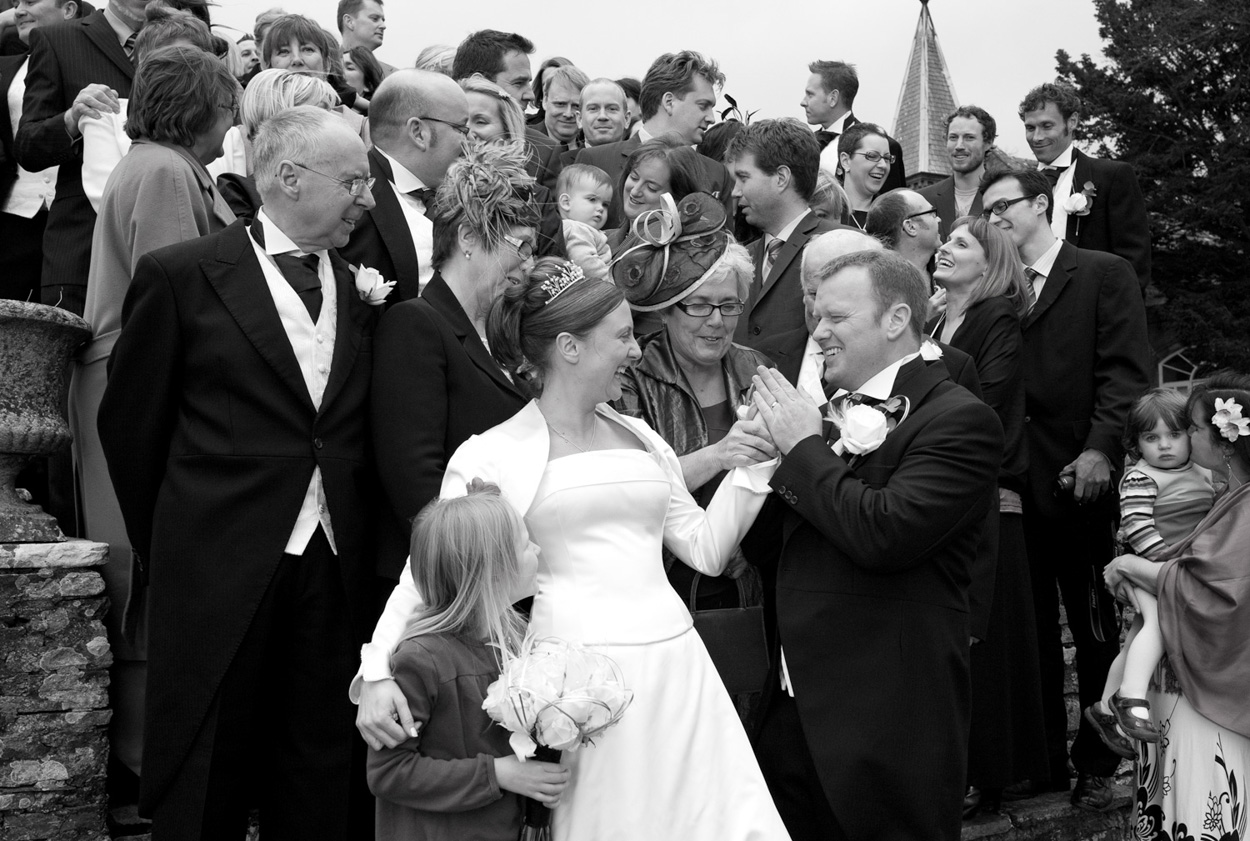 Groom warms the bride's hands