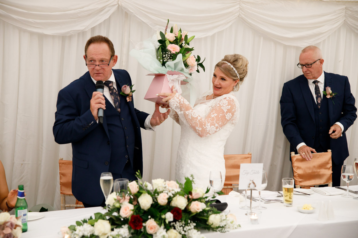 The wedding brekfast speeches