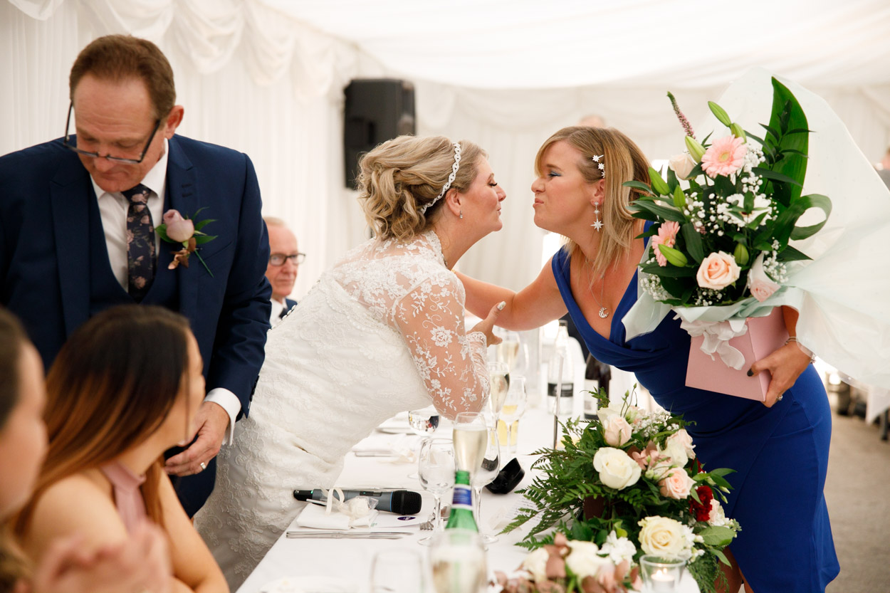 Flower bouquet gifts during the speeches